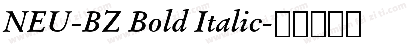 NEU-BZ Bold Italic字体转换
